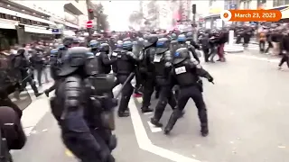 Violence hits Paris on day of pension protests