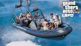GTA 5 Flood Mod - RESCUING TRAPPED FLOOD VICTIMS WITH A BOAT