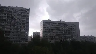 Гроза в Москве 18.08.2021 Братеево ЮАО.