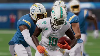 Miami Dolphins vs Los Angeles Chargers - NFL 2022 Week 14 Full Game Highlights (Madden 23 Sim)