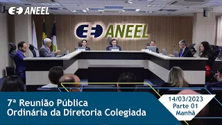 7ª Reunião Pública Ordinária ANEEL – 14/03/2023 – Parte 1