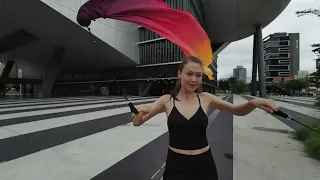 Veil Poi Dancer Albi Alieva - Taipei Performance Art Center VR 180 3D (Rem Koolhaas)