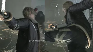 Leon vs Krauser Knife Fight (Leon Jacket Costum) Resident Evil 4 Remake