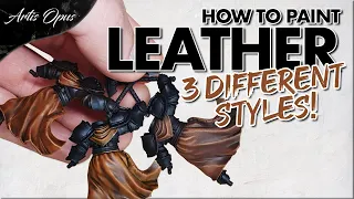 How to Paint Leather FAST - 3 ways: Contrast, Shade, Stipple - Warhammer painting tutorial