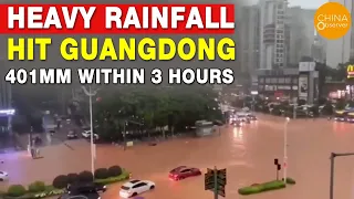 Heavy Rainfall Hit Guangdong, 401mm within 3 hours, Severe Flooding in Many Places