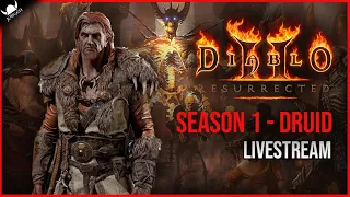 Season 1 SC Ladder - Wind Druid - Leveling (Diablo 2 Resurrected) - Livestream - 25.4.2022