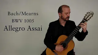 BWV Allegro Assai, Bach/Mearns, Alan Mearns - Guitar,  Link to score in description ⬇️