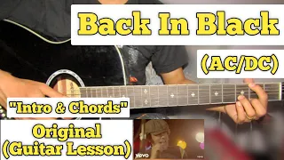 Back In Black - AC/DC | Guitar Lesson | Intro & Chords | (With Tabs)