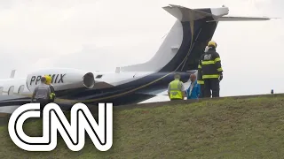 Aeronave tem pneus estourados durante o pouso no Aeroporto de Congonhas | CNN DOMINGO