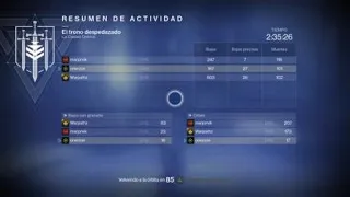 Destiny 2 - Final mazmorra "El trono despedazado" Serafines nómadas