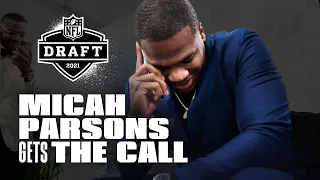 Micah Parsons Gets The Draft Call From the Dallas Cowboys | 2021 NFL Draft