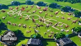 ALL 48 DINOSAURS BATTLE ROYALE (INDORAPTOR) (JURASSIC WORLD EVOLUTION)