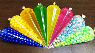 MAKING CRUNCHY SLIME WITH PIPING BAG ! Satisfying Slime Videos #924