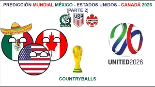 PREDICCIÓN MUNDIAL MÉXICO - ESTADOS UNIDOS - CANADÁ 2026 COUNTRYBALLS MX (PARTE 2)