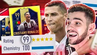 CRISTIANO RONALDO 99 TOTY!!! FUT DRAFT MONSTRO!! FIFA 19