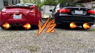 Loud BMW M3 VS Loud 370Z! Rev Battle!