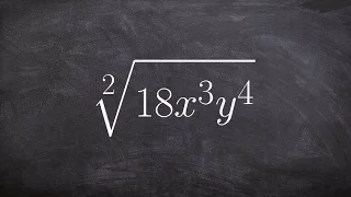 Learn how to simplify a radical expression with variables and a number