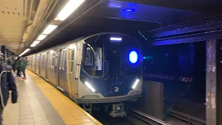 MTA NYC Subway Kawasaki R211 A Train @ 42nd Street - Port Authority Bus Terminal (3/25/23)