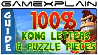 All KONG Letters and Puzzle Pieces (100%!) in Donkey Kong Country Returns 3D -  Guide & Walkthrough
