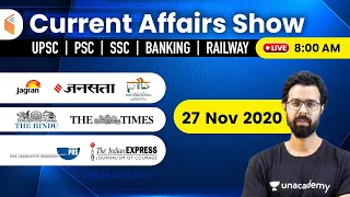 8:00 AM - Daily Current Affairs 2020 by Bhunesh Sharma | 27 November 2020 | wifistudy