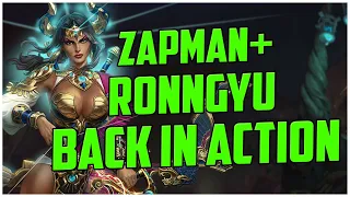 ZAPMAN + RONNGYU BACK IN ACTION - S11 SMITE RANKED ISHTAR