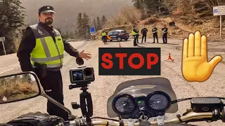 STOPPED! At A Mountain Border Crossing France To Spain - Epic Motorbike Documentary