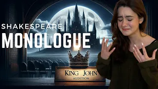 King John Theater Audition, Constance King John Audition, Michelle Branger, Shakespeare Monologues