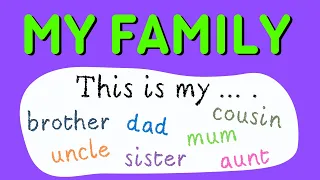 This is My Family - Learn Family Members in English  - Family Vocabulary -  Fun Kids English