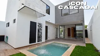 En venta casa con CASCADA y 3 recámaras ¡En privada al norte de Mérida Yucatán!
