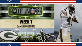 Packers vs. Saints Week 1 Highlights | NFL 2021 | Madden 22: PS5 [ 4KUHD ]