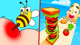 Tricky Brain Story Help Me vs Sandwich Runner - All Levels Gameplay (Android,iOS) Part 5