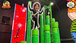 Ryan try the world's tallest obstacle course!