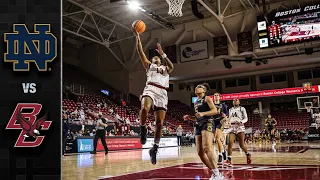 Notre Dame vs. Boston College Women's Basketball Highlights (2021-22)