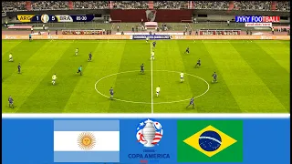 PES - Argentina vs Brazil Copa America 2024 - Full Match All Goals - eFootball Gameplay PC Messi