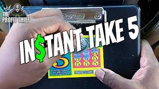 Instant Take 5 Scratch Off Win $5,555 Cash New York Lotto Lottery Cards