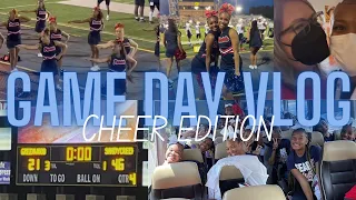 GAME DAY VLOG *cheer edition*: grwm, school, traveling, cheer, etc|| kamrynonline