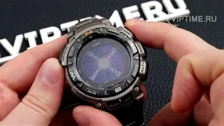 Обзор наручных часов Casio Pro Trek PRG-240T-7E с тройным датчиком