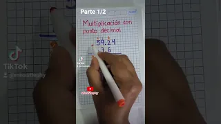 Multiplicación con punto decimal #aprendeencasa #aprendizaje #youtubeshorts #matefacil #math