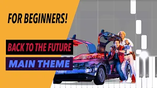EASY PIANO TUTORIAL - Back To The Future - Main Theme (BEGINNERS) (MIDI and piano sheets available)