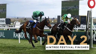 ALL FINISHES FROM DAY TWO OF THE RANDOX GRAND NATIONAL FESTIVAL AT AINTREE RACECOURSE