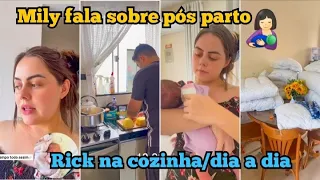 MILY FALA SOBRE SEU PÓS PARTO+RICK NA COZINHA+LAVAGEM A SECO DO SOFÁ+INSTALANDO MÁRMORE