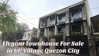 Elegant Townhouse For Sale in UP Village Quezon City#realestate #investment #townhouse #housetour