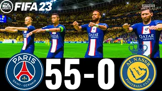 FIFA 23 - MESSI, RONALDO, MBAPPE, NEYMAR, ALL STARS - PSG 55-0 AL NASSR !