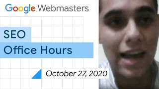 English Google SEO office-hours from October 27, 2020