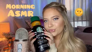 Morning Asmr to Help You Wake Up🌞 (Iced Coffee Making, Layered Sounds, Positive Affirmations)