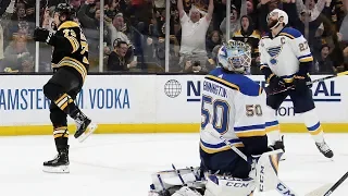 Charlie McAvoy cashes in on power play to tie it in 2nd