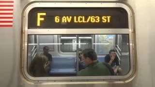 NYC Subway Fastrack: R160 (F) Exterior Destination Sign To 21st Street- Queensbridge