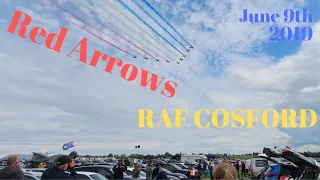 Red Arrows Full UK Display at Cosford Airshow 2019 with comms
