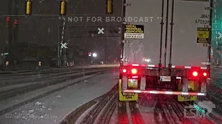 02-17-2024 Martinsburg, West Virginia - Winter Storm Brings Accumulating Snow - i-81 Shots