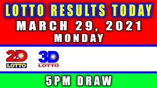 PCSO Lotto Result Today | March 29, 2021 | 5pm Draw